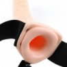 SERIE FETISH FANTASY - STRAP-ON VIBRADOR HUECO DE 19 CM MARRÓN