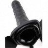 SERIE FETISH FANTASY - 19 CM NEGRO CON CORREA HUECO