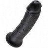 KING COCK - 8 DILDOS NEGROS 20,3 CM