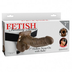 FETISH FANTASY SERIE - SERIE 7 STRAP-ON HUECO CON BOLAS