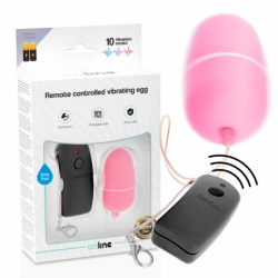 ONLINE HUEVO VIBRADOR CON MANDO CONTROL REMOTO - ROSA