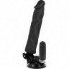 BASECOCK - VIBRADOR REALISTA CON CONTROL REMOTO NEGRO 21 CM -O- 4 CM