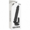 BASECOCK REALISTIC VIBRADOR CONTROL REMOTO NEGRO 21CM