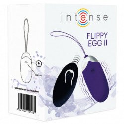 INTENSO - HUEVO VIBRADOR FLIPPY II CON CONTROL REMOTO MORADO