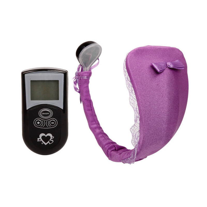 BAILE - TANGA CON VIBRADOR Y CONTROL REMOTO LILA