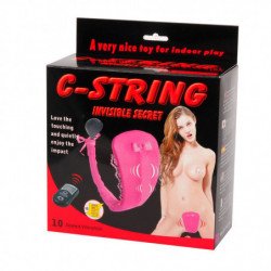 BAILE - TANGA CON VIBRADOR Y CONTROL REMOTO LILA