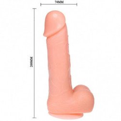 BAILE - DILDO REALISTA CON VIBRACIÓN Y ROTACIÓN DE 20 CM