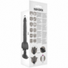 BASECOCK - VIBRADOR ARTICULADO CON CONTROL REMOTO, NEGRO, 21 CM - O- 5 CM