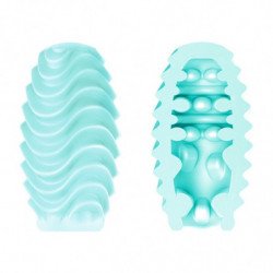 PRETTY LOVE - HUEVO MASTURBADOR DE DOBLE CARA TURQUESA