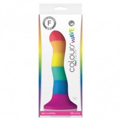 ORGULLO - DILDO CON LA BANDERA LGBT ONDA 17 CM