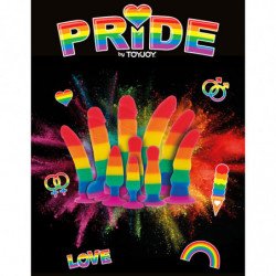 ORGULLO - DILDO CON LA BANDERA LGBT ONDA 17 CM