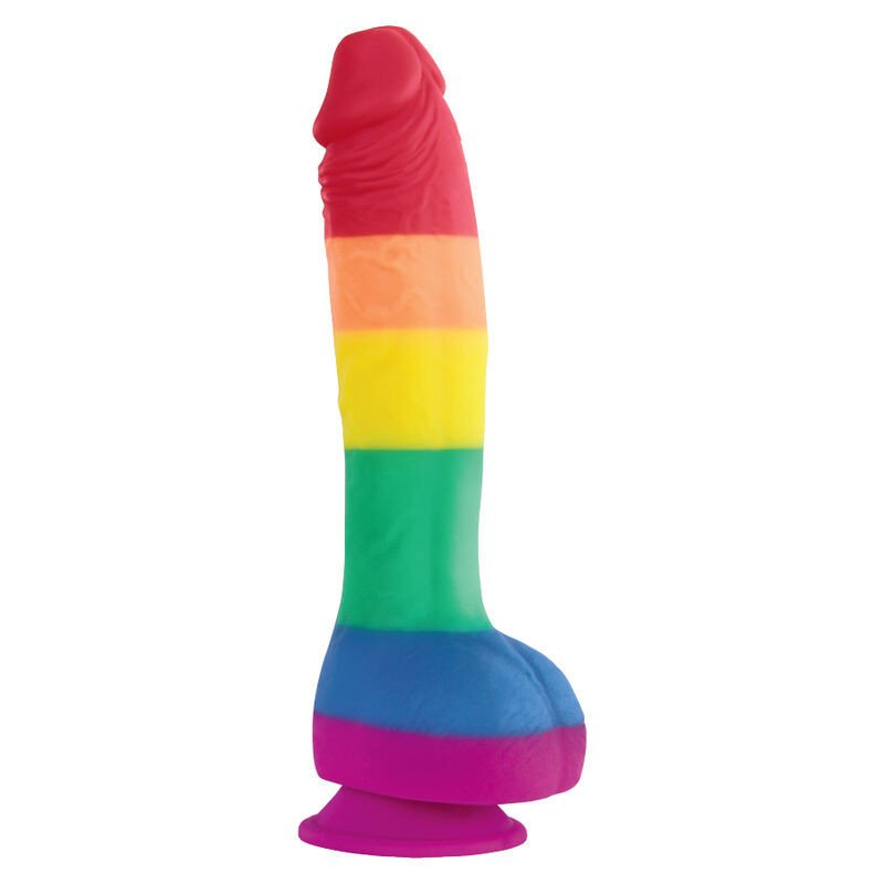 ORGULLO - DILDO CON LA BANDERA LGBT DE 19 CM