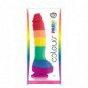 ORGULLO - DILDO CON LA BANDERA LGBT DE 19 CM