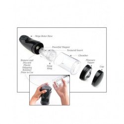 EXTREME TOYZ - PDX MEGA BATOR MASTURBADOR USB MASCULINO VAGINA BLANCO