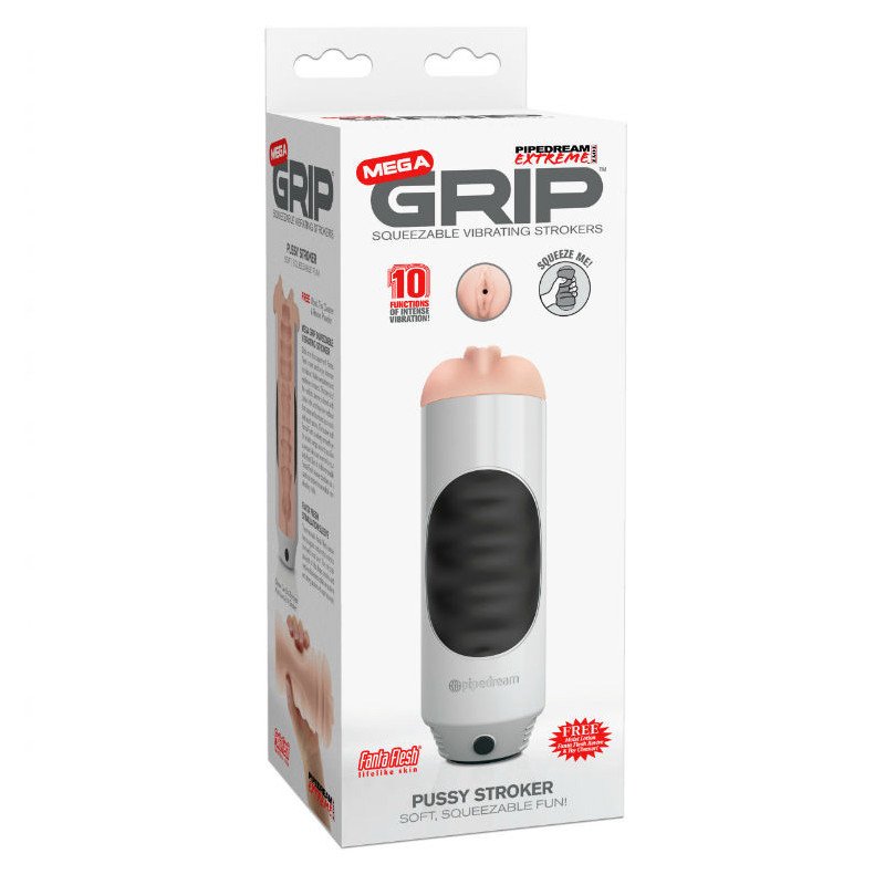 EXTREME TOYZ - VIBRADOR MASTURBADOR VAGINAL DE AGARRE MEGA PIPEDREAM
