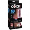 KING COCK PLUS 3D DILDO CON TESTICULOS 17 CM