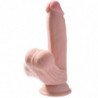 KING COCK - DILDO 3D PLUS CON TESTÍCULOS OSCILANTES DE 15,2 CM, PIEL CLARA