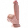 KING COCK - DILDO 3D PLUS CON TESTÍCULOS OSCILANTES DE 15,2 CM, PIEL CLARA