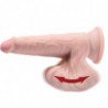 KING COCK - DILDO 3D PLUS CON TESTÍCULOS OSCILANTES DE 15,2 CM, PIEL CLARA