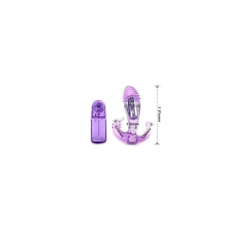 BAILE - ESTIMULADOR VAGINAL Y ANAL LILA CON VIBRACIÓN