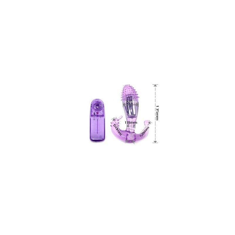 BAILE - ESTIMULADOR VAGINAL Y ANAL LILA CON VIBRACIÓN