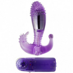 BAILE - ESTIMULADOR VAGINAL Y ANAL LILA CON VIBRACIÓN