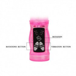 BAILE - MINI ROTADOR SUPERESTIMULADOR CON FORMA DE CONEJO ROSA