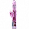 BAILE - VIBRADOR RECARGABLE CON ROTACIÓN Y ESTIMULADOR DE MANTEQUILLA PULSOANTE