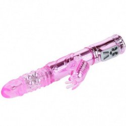 BAILE - VIBRADOR RECARGABLE CON ROTACIÓN Y ESTIMULADOR DE MANTEQUILLA PULSOANTE