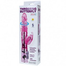 BAILE - VIBRADOR RECARGABLE CON ROTACIÓN Y ESTIMULADOR DE MANTEQUILLA PULSOANTE