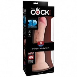 KING COCK - DILDO DE TRIPLE DENSIDAD 21,6 CM