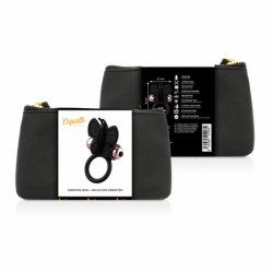 COQUETTE CHIC DESIRE - ANILLO PARA PENE CON FORMA DE MARIPOSA Y VIBRADOR NEGRO/DORADO