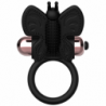 COQUETTE CHIC DESIRE - ANILLO PARA PENE CON FORMA DE MARIPOSA Y VIBRADOR NEGRO/DORADO