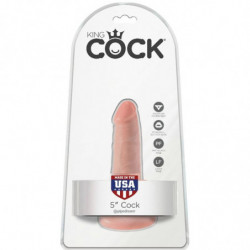 KING COCK - DILDO CON TESTÍCULOS DE 14 CM DE CARNE