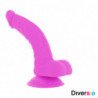 DIVERSIA DILDO FLEXIBLE CON VIBRACION 21.5 CM - LILA