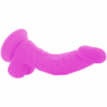 DIVERSIA - DILDO VIBRATORIO FLEXIBLE MORADO 21,5 CM -O- 4,5 CM