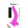 DIVERSIA DILDO FLEXIBLE CON VIBRACION 21.5 CM - LILA