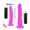 DIVERSIA - DILDO VIBRATORIO FLEXIBLE MORADO 21 CM -O- 4,9 CM