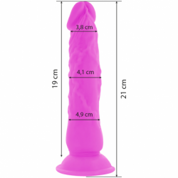 DIVERSIA DILDO FLEXIBLE CON VIBRACION 21 CM - LILA