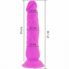 DIVERSIA - DILDO VIBRATORIO FLEXIBLE MORADO 21 CM -O- 4,9 CM