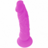 DIVERSIA - DILDO VIBRATORIO FLEXIBLE MORADO 21 CM -O- 4,9 CM