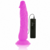 DIVERSIA - DILDO VIBRATORIO FLEXIBLE MORADO 21 CM -O- 4,9 CM
