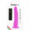 DIVERSIA - DILDO VIBRATORIO FLEXIBLE MORADO 21 CM -O- 4,9 CM