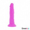 DIVERSIA DILDO FLEXIBLE CON VIBRACION 23 CM - LILA