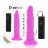 DIVERSIA DILDO FLEXIBLE CON VIBRACION 23 CM - LILA