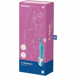 SATISFYER - INCREÍBLE VIBRADOR TURQUESA DE 2 PUNTOS