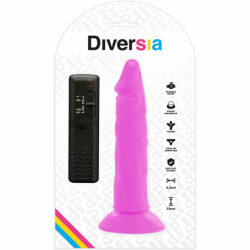 DIVERSIA DILDO FLEXIBLE CON VIBRACION 23 CM - LILA