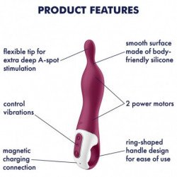 SATISFACTOR - INCREÍBLE VIBRADOR 1 ASPOT BERRY