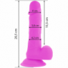 DIVERSIA DILDO FLEXIBLE CON VIBRACION 20.5 CM - LILA