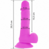 DIVERSIA - DILDO VIBRATORIO FLEXIBLE MORADO 20,5 CM -O- 4,2 CM